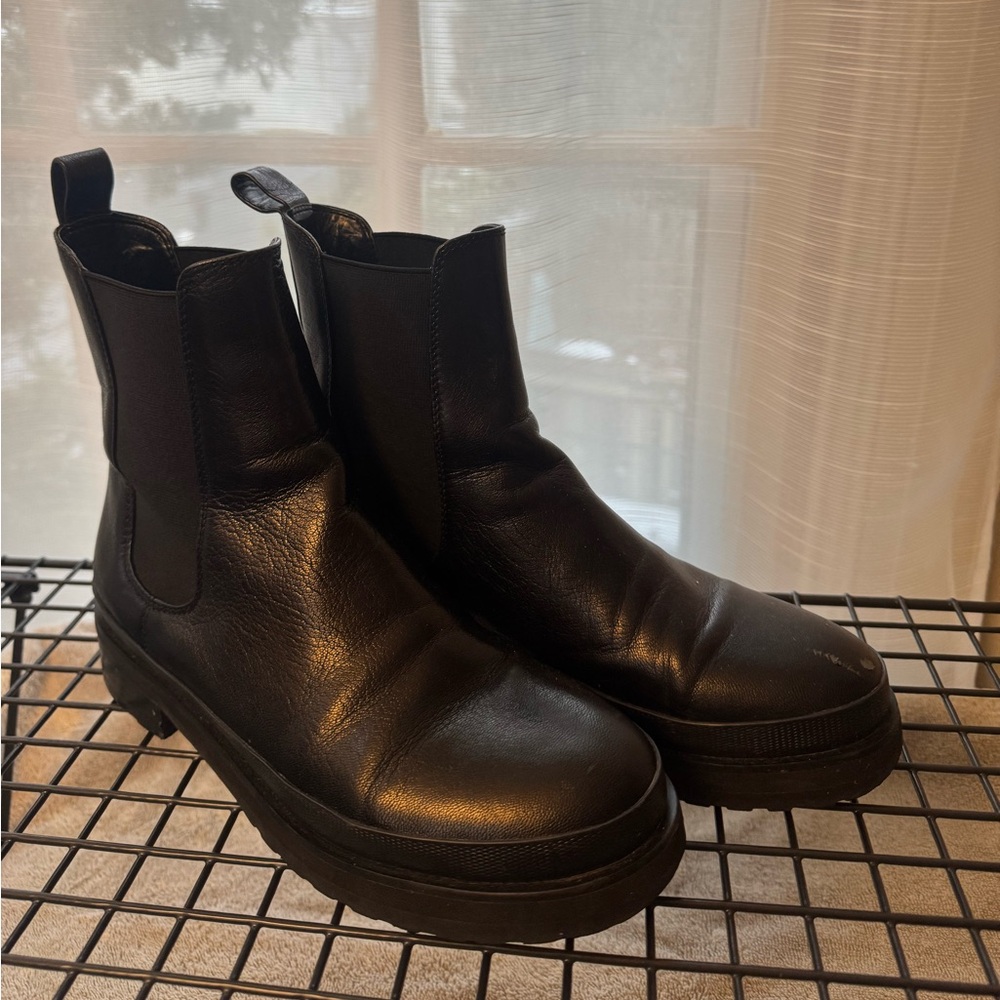 AEROSOLES Black Combat Boots